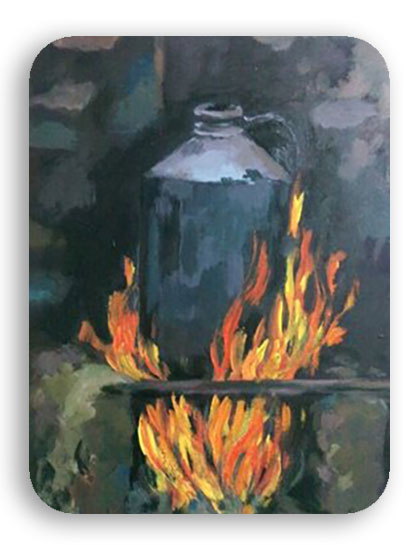 نقاشی شعله گاز