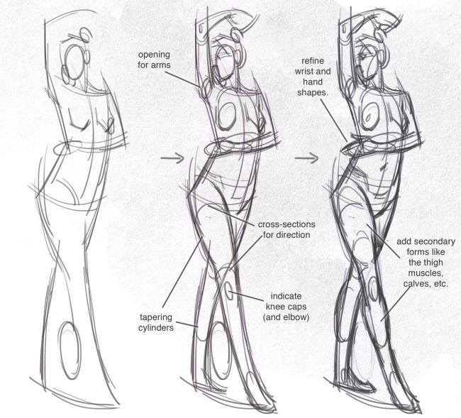 آموزش طراحی اندام های بدن